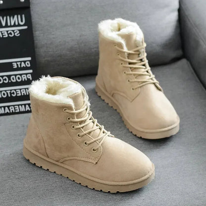 Thickened Cotton Fleece Winter Boots Casual Short Tube Comfortable Warm Snow Boots Women