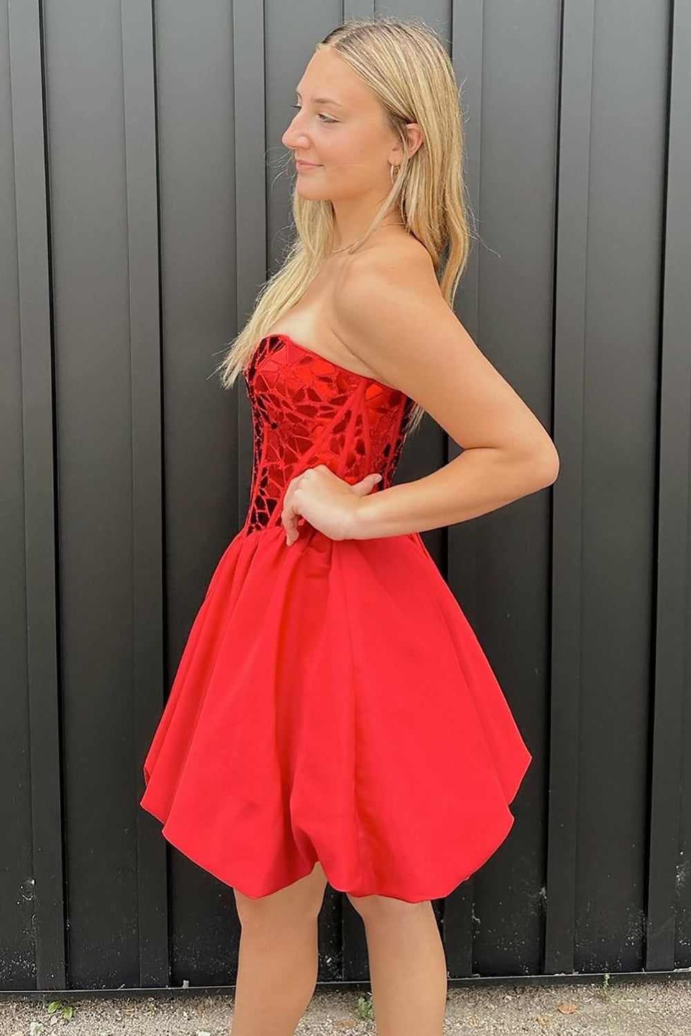  Aria | A Line Off the Shoulder Short Homecoming Dress - Homecoming Dress - DYAVOR® 