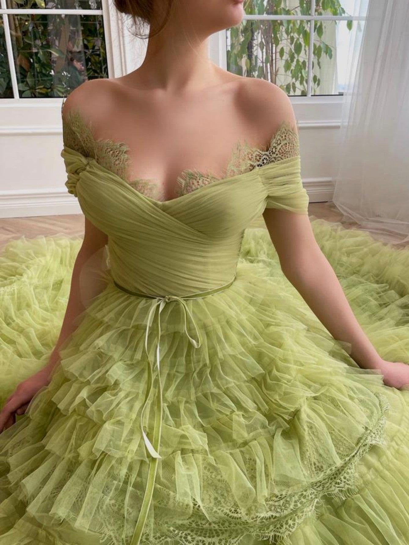  Sylvie |A Line Off the Shoulder Tulle Prom Dress - prom dress - DYAVOR® 