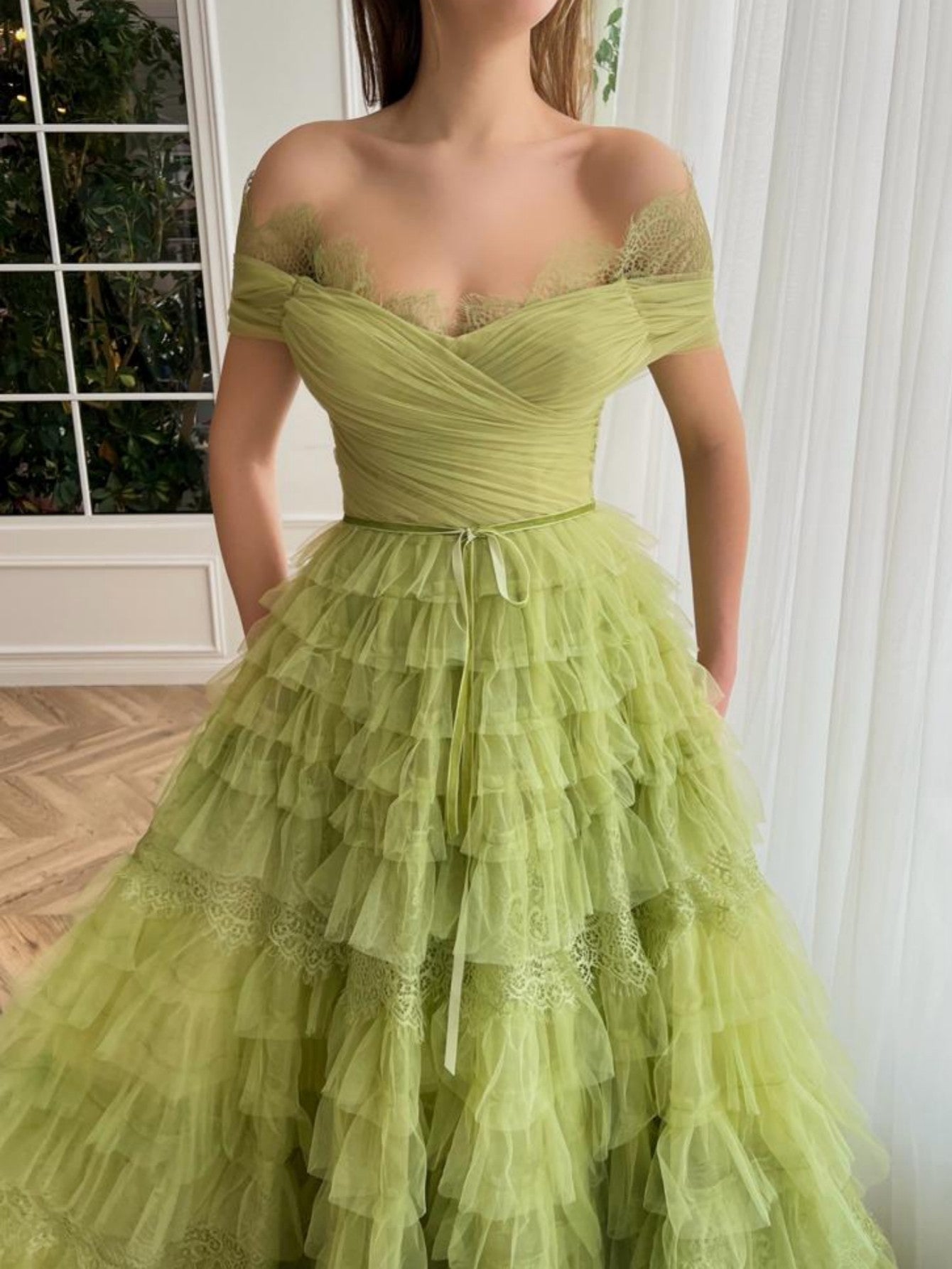  Sylvie |A Line Off the Shoulder Tulle Prom Dress - prom dress - DYAVOR® 