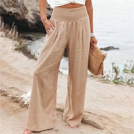  Linen Pants - Wide Legs - Cotton and Linen - Perfect for Summer and Office - 05/112024 1 - DYAVOR® 