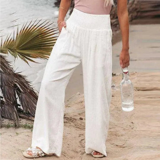  Linen Pants - Wide Legs - Cotton and Linen - Perfect for Summer and Office - 05/112024 1 - DYAVOR® 