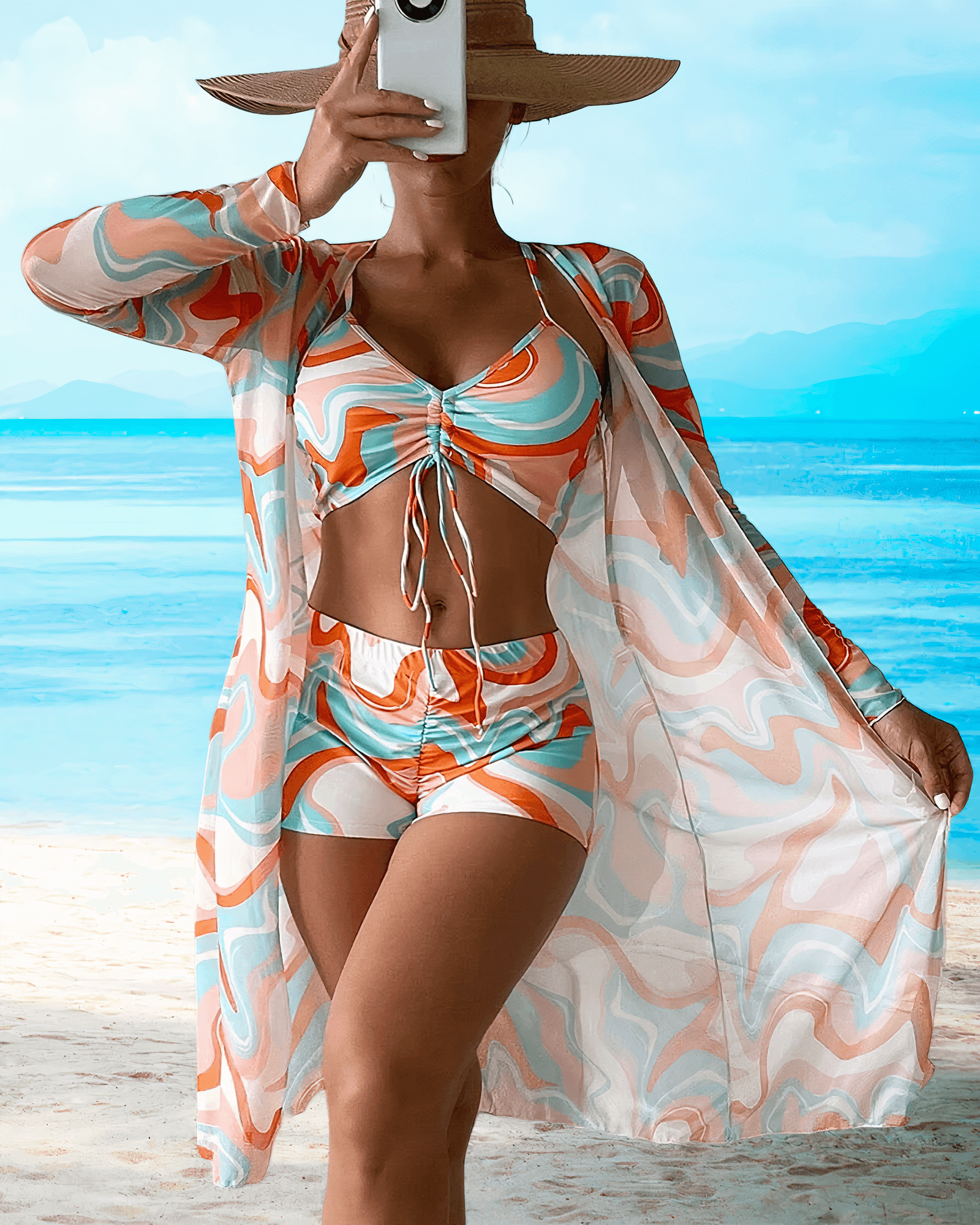  Kimono Set - Trendy Beach Fashion - Airy - Perfect for Sunny Days -  - DYAVOR® 