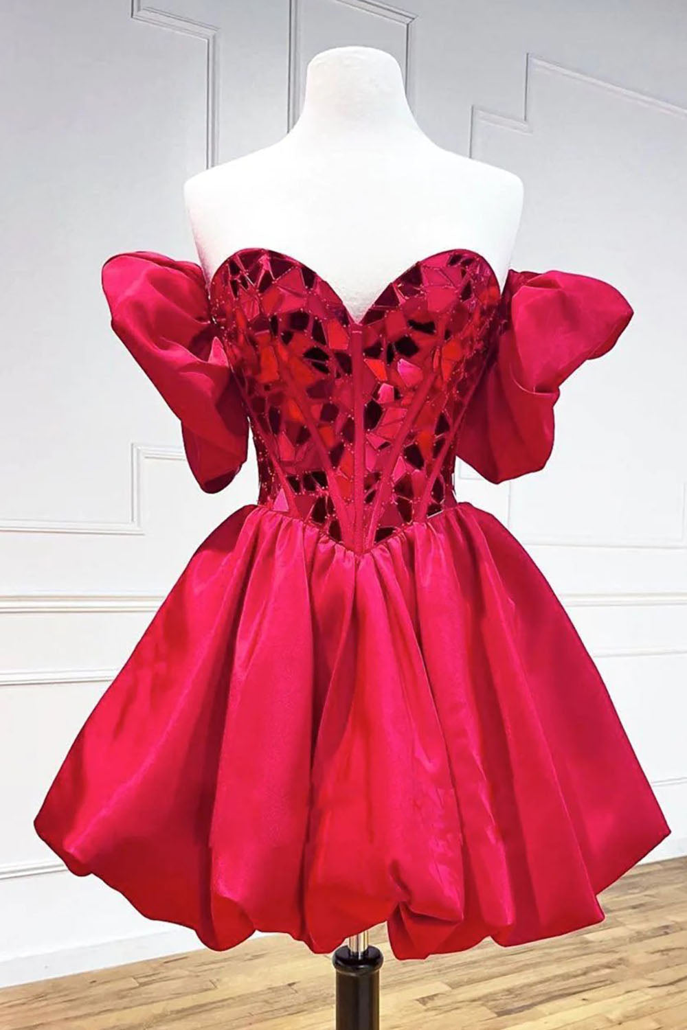  Aria | A Line Off the Shoulder Short Homecoming Dress - Homecoming Dress - DYAVOR® 
