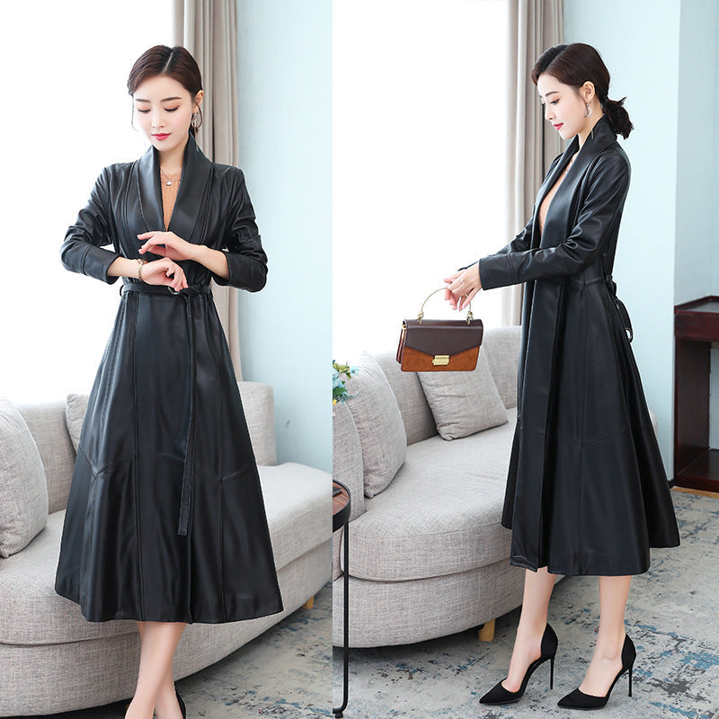  Genuine Leather Trench coat - Trench Coat - DYAVOR® 