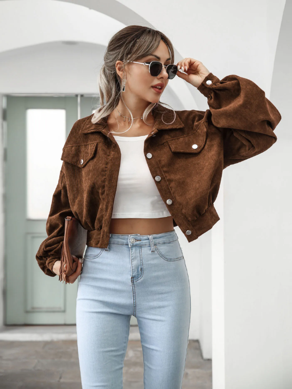 Eva Cropped Bomber Jacket | Tough & Stylish