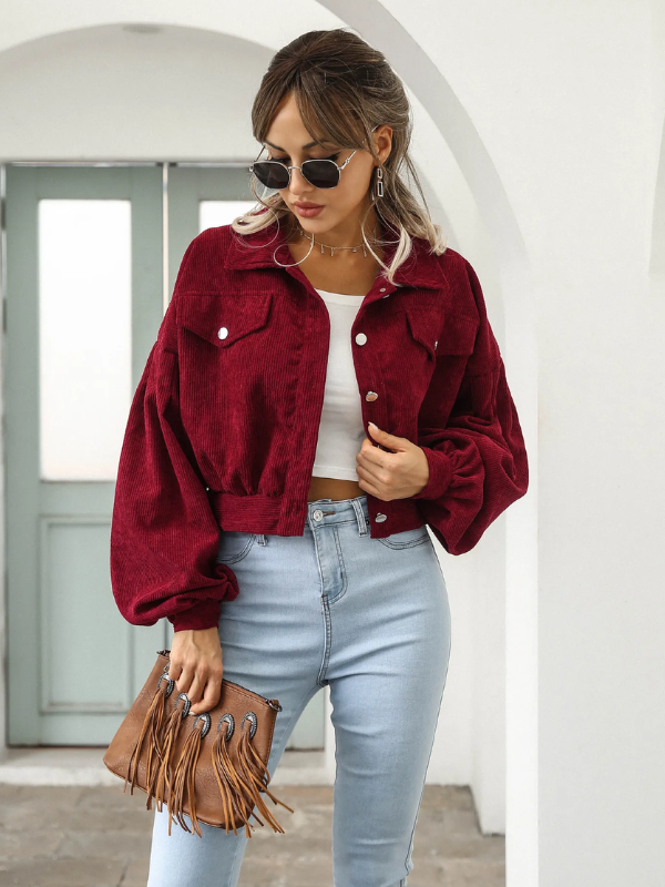 Eva Cropped Bomber Jacket | Tough & Stylish