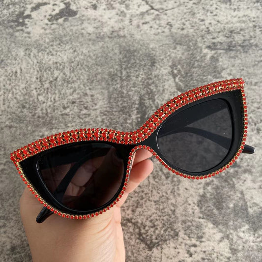  Women's Luxury Diamond Bling Shades Oculos Cat Eye Sunglasses - Women Sunglasses - DYAVOR® 