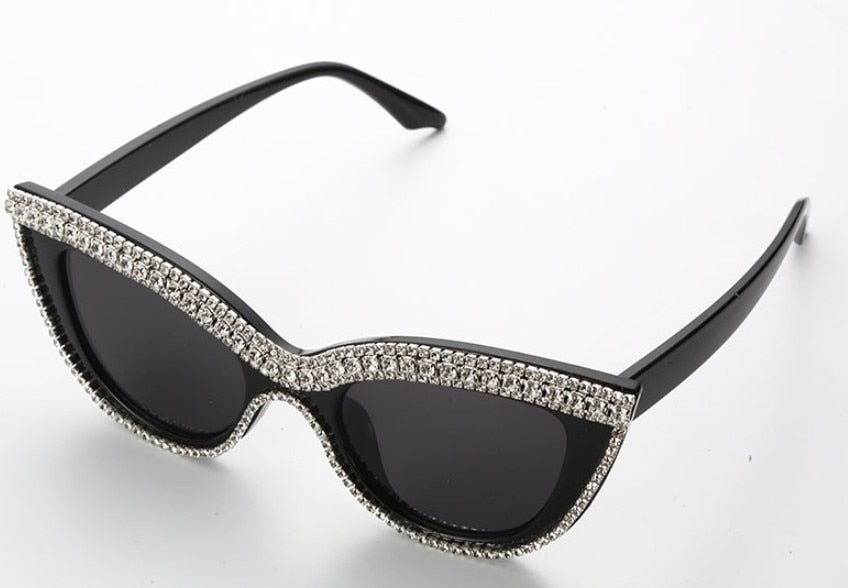  Women's Luxury Diamond Bling Shades Oculos Cat Eye Sunglasses - Women Sunglasses - DYAVOR® 