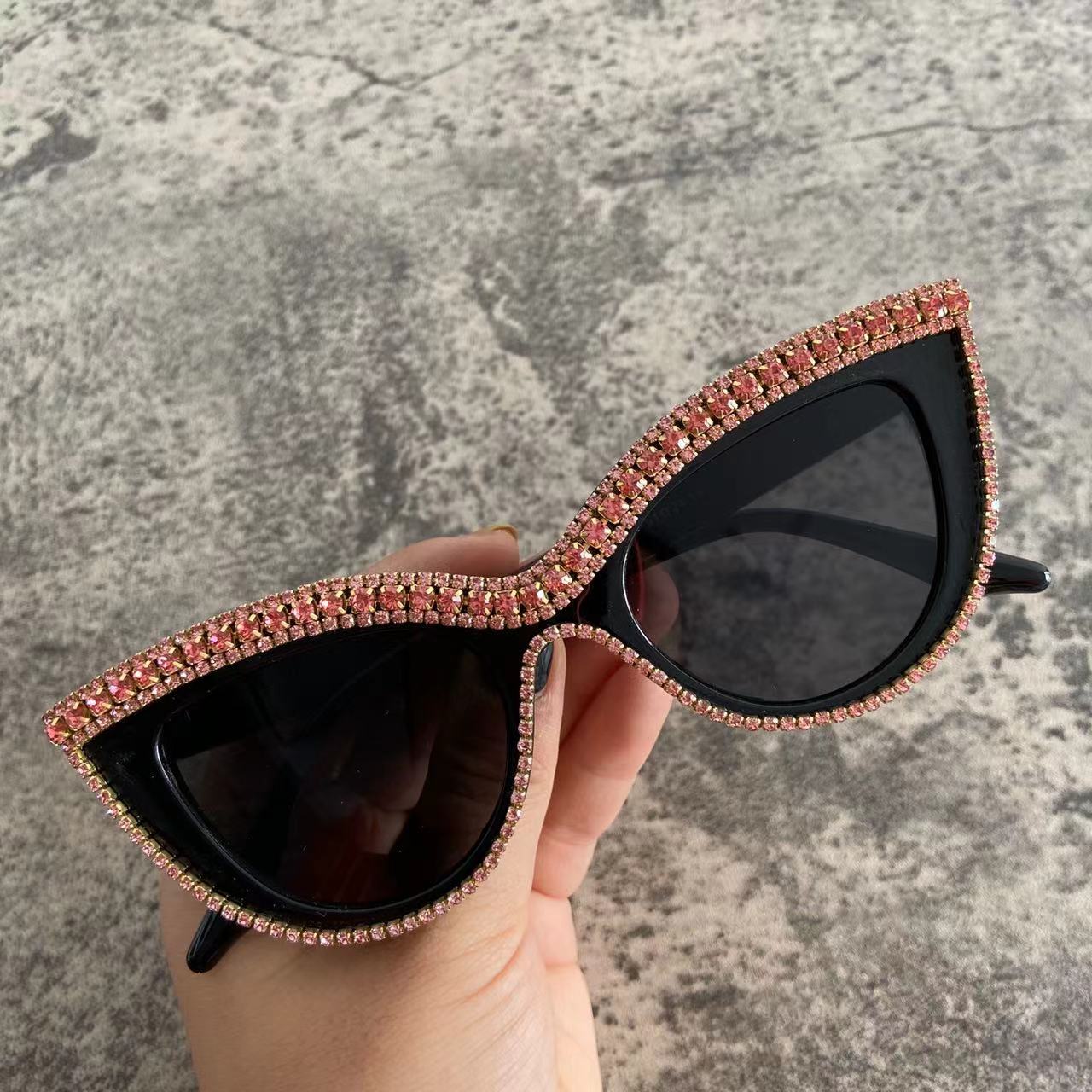  Women's Luxury Diamond Bling Shades Oculos Cat Eye Sunglasses - Women Sunglasses - DYAVOR® 