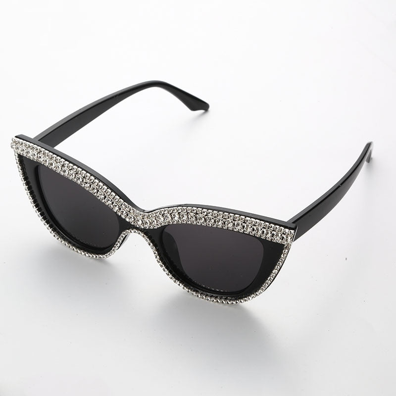  Women's Luxury Diamond Bling Shades Oculos Cat Eye Sunglasses - Women Sunglasses - DYAVOR® 