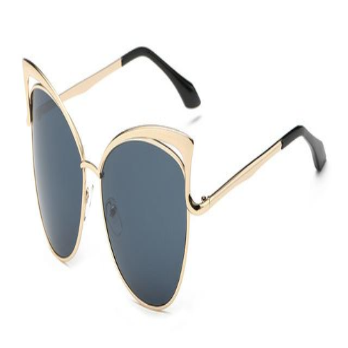  Cateye Flat Pantos Shape Rose Gold Metal Frame Unisex Sunglasses - Unisex Sunglasses - DYAVOR® 