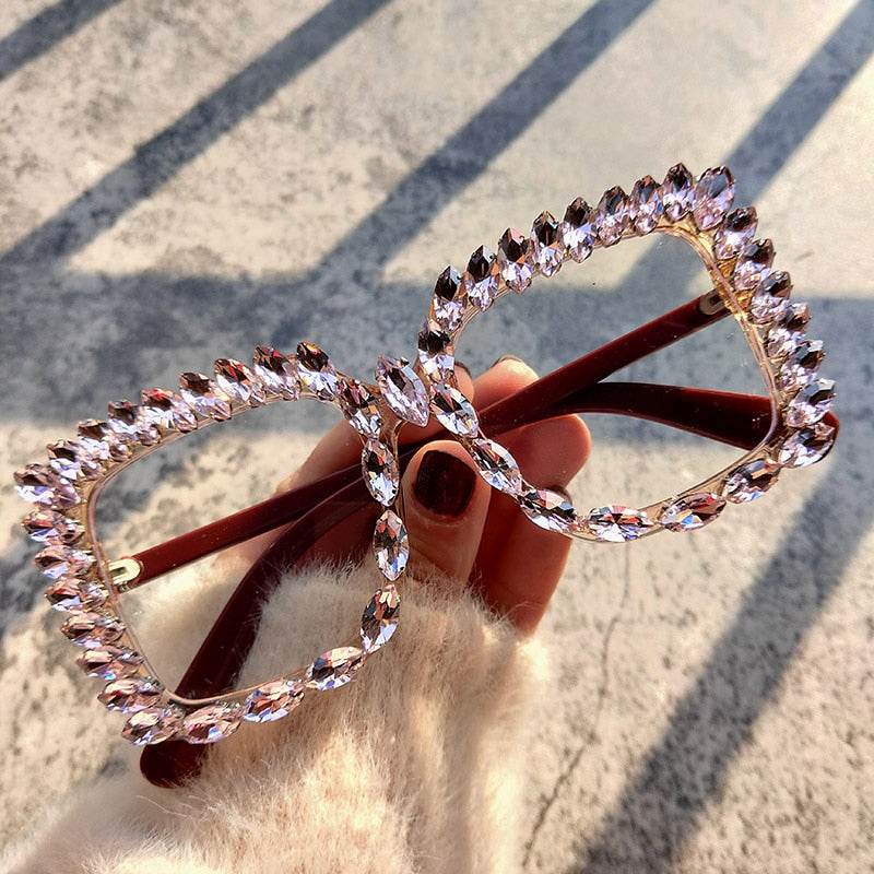  Women's Handmade Luxury Crystal Classic Oversize Square Sunglasses - Women Sunglasses - DYAVOR® 