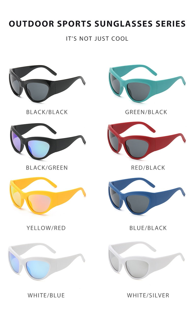  Women's Luxury Sport Punk Style Wrap-Around UV400 Eyewear Sunglasses - Women Sunglasses - DYAVOR® 