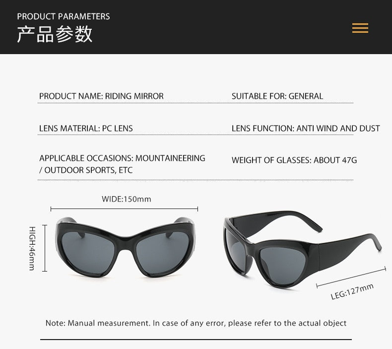  Women's Luxury Sport Punk Style Wrap-Around UV400 Eyewear Sunglasses - Women Sunglasses - DYAVOR® 