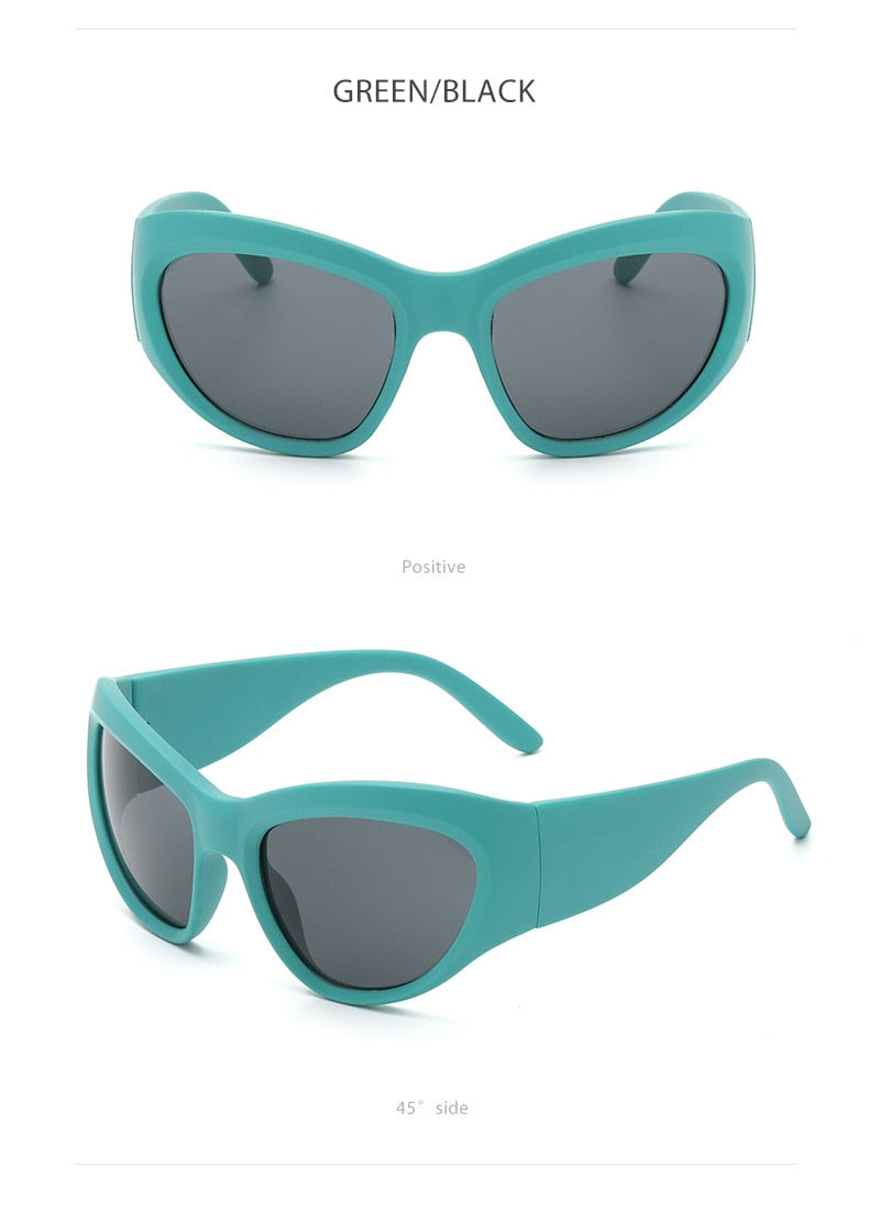  Women's Luxury Sport Punk Style Wrap-Around UV400 Eyewear Sunglasses - Women Sunglasses - DYAVOR® 