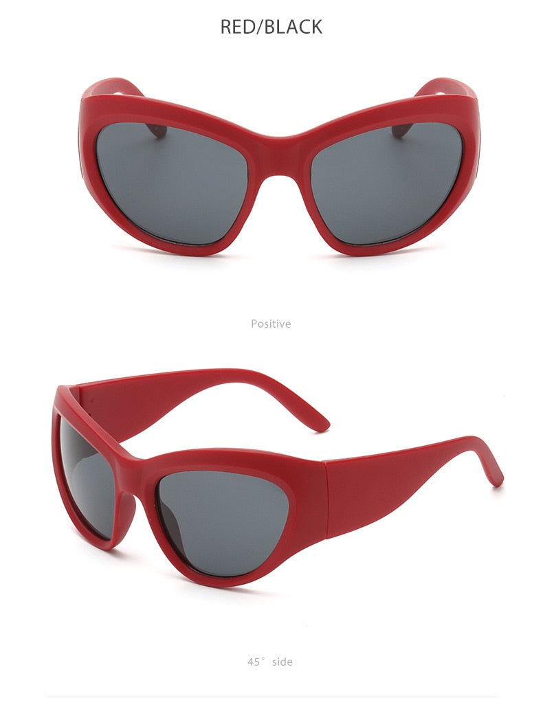 Women's Luxury Sport Punk Style Wrap-Around UV400 Eyewear Sunglasses