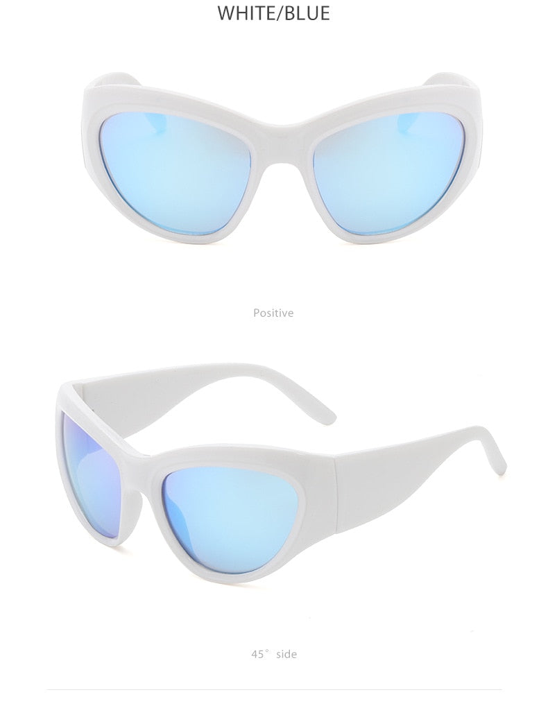 Women's Luxury Sport Punk Style Wrap-Around UV400 Eyewear Sunglasses