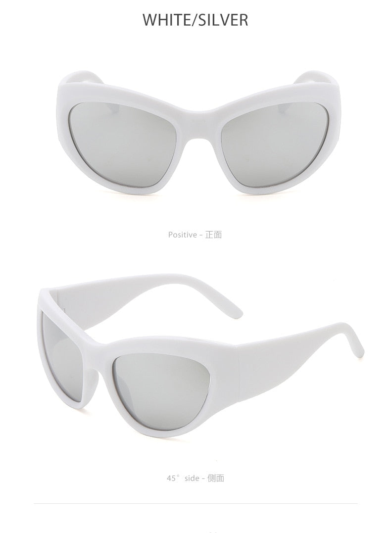 Women's Luxury Sport Punk Style Wrap-Around UV400 Eyewear Sunglasses