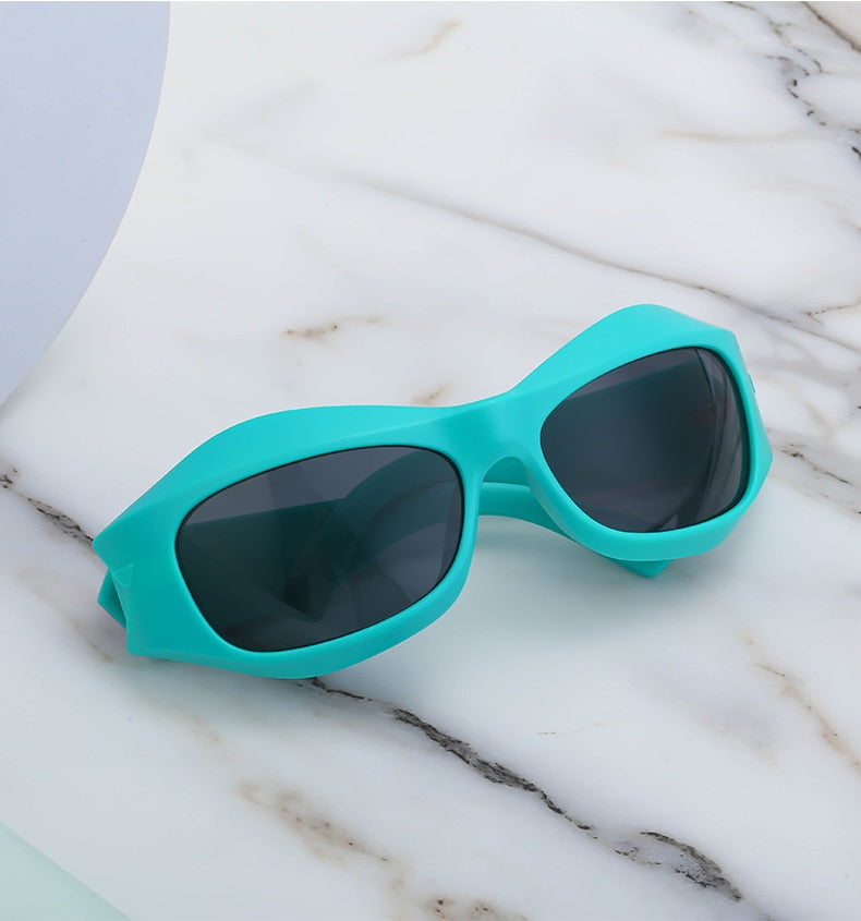  Unisex Cyberpunk Sports Luxury Gold Sliver UV400 Square Sunglasses Eyewear - Unisex Sunglasses - DYAVOR® 