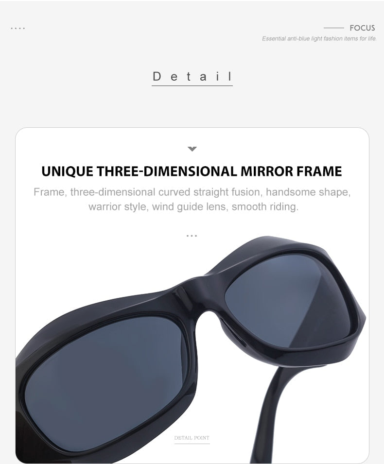  Unisex Cyberpunk Sports Luxury Gold Sliver UV400 Square Sunglasses Eyewear - Unisex Sunglasses - DYAVOR® 