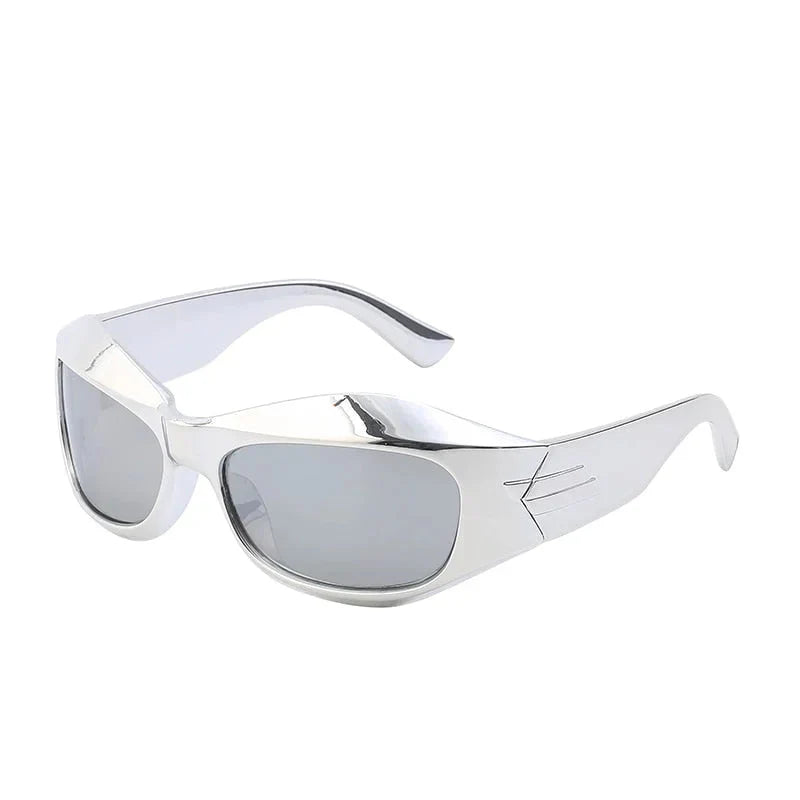 Unisex Cyberpunk Sports Luxury Gold Sliver UV400 Square Sunglasses Eyewear - Unisex Sunglasses - DYAVOR® 
