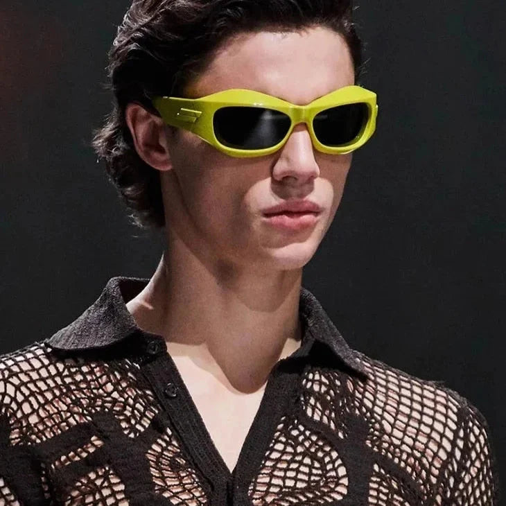  Unisex Cyberpunk Sports Luxury Gold Sliver UV400 Square Sunglasses Eyewear - Unisex Sunglasses - DYAVOR® 