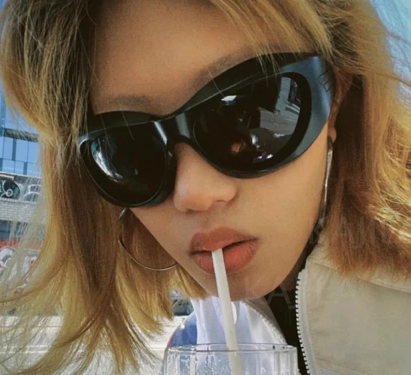  Unisex Cyberpunk Sports Luxury Gold Sliver UV400 Square Sunglasses Eyewear - Unisex Sunglasses - DYAVOR® 