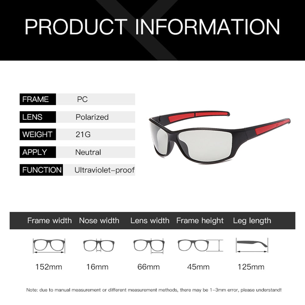  Photo Chromic Polarizing Cycling Sunglasses Eyewear Goggles for Unisex - Unisex Sunglasses - DYAVOR® 