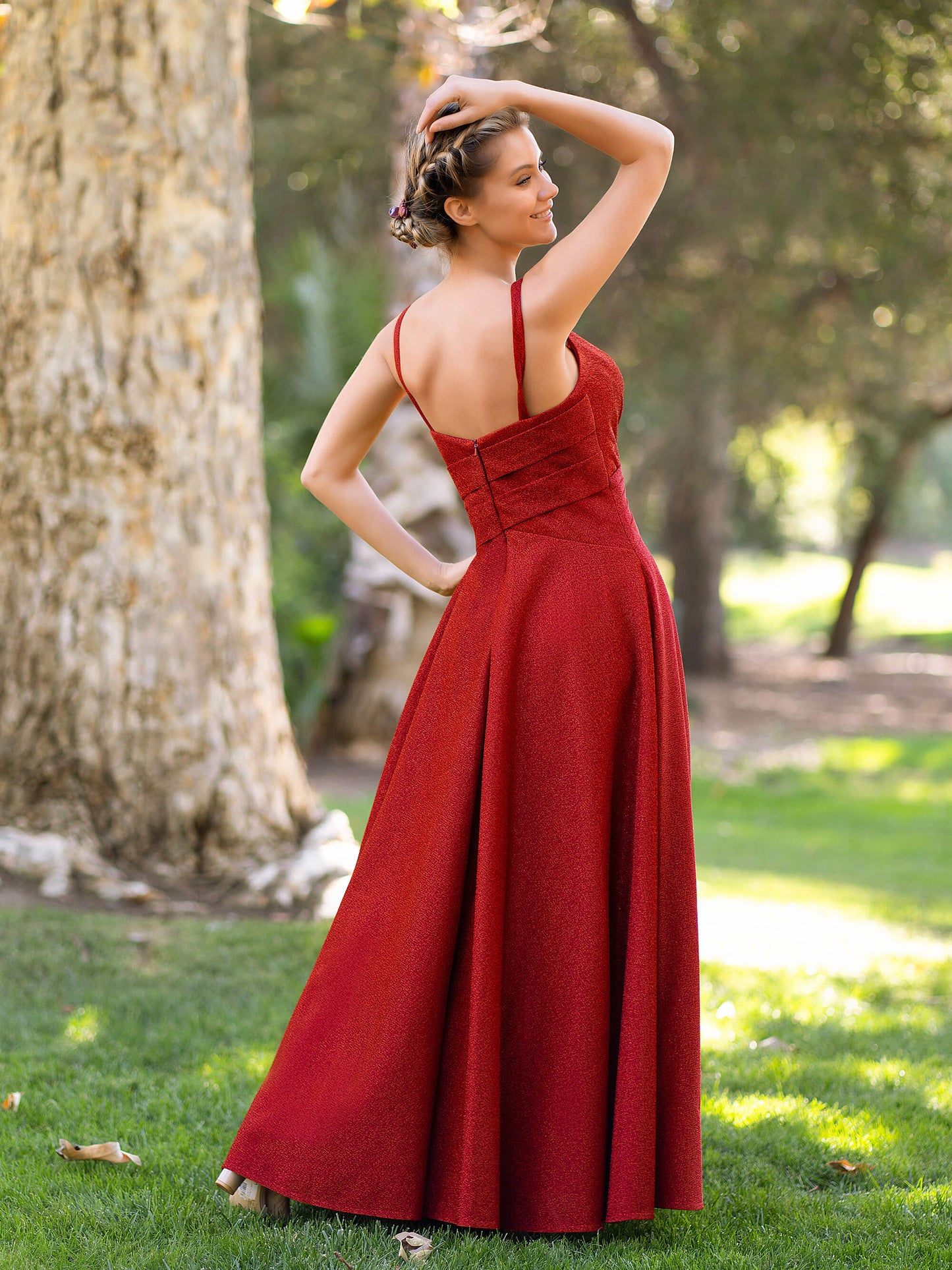  Deep V-neck A-line Floor Length Dress - Prom Dresses - DYAVOR® 