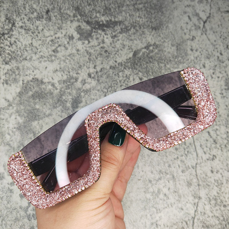 Women's Eyewear Haft Frame Vintage Classic Crystal Party Bling Sunglasses - Women Sunglasses - DYAVOR® 