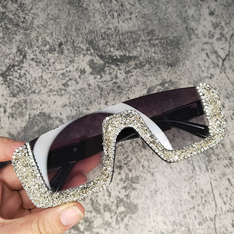  Women's Eyewear Haft Frame Vintage Classic Crystal Party Bling Sunglasses - Women Sunglasses - DYAVOR® 