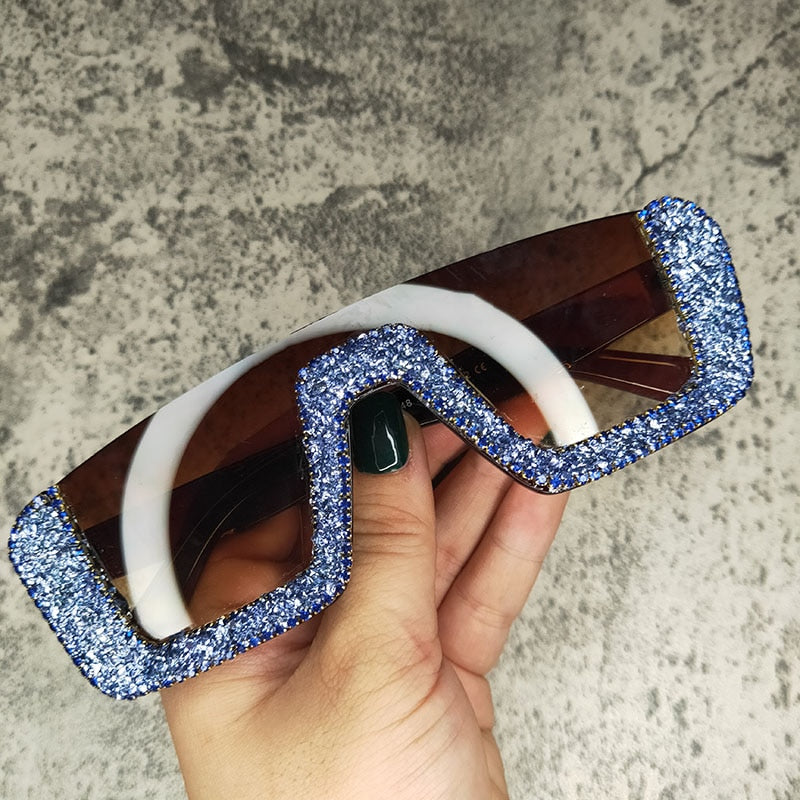  Women's Eyewear Haft Frame Vintage Classic Crystal Party Bling Sunglasses - Women Sunglasses - DYAVOR® 
