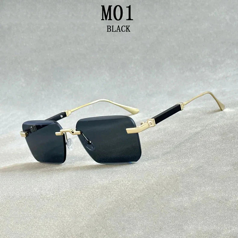  Men and Women Luxury Vintage Rimless UV400 Square Sunglasses - Unisex Sunglasses - DYAVOR® 