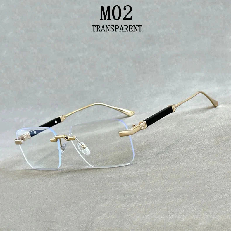  Men and Women Luxury Vintage Rimless UV400 Square Sunglasses - Unisex Sunglasses - DYAVOR® 