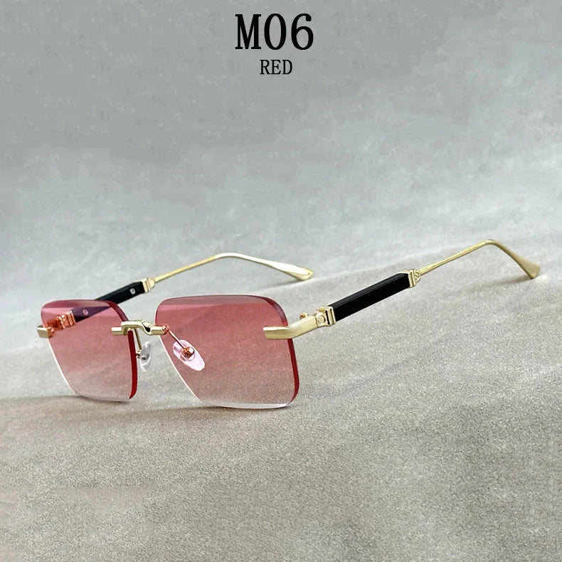  Men and Women Luxury Vintage Rimless UV400 Square Sunglasses - Unisex Sunglasses - DYAVOR® 