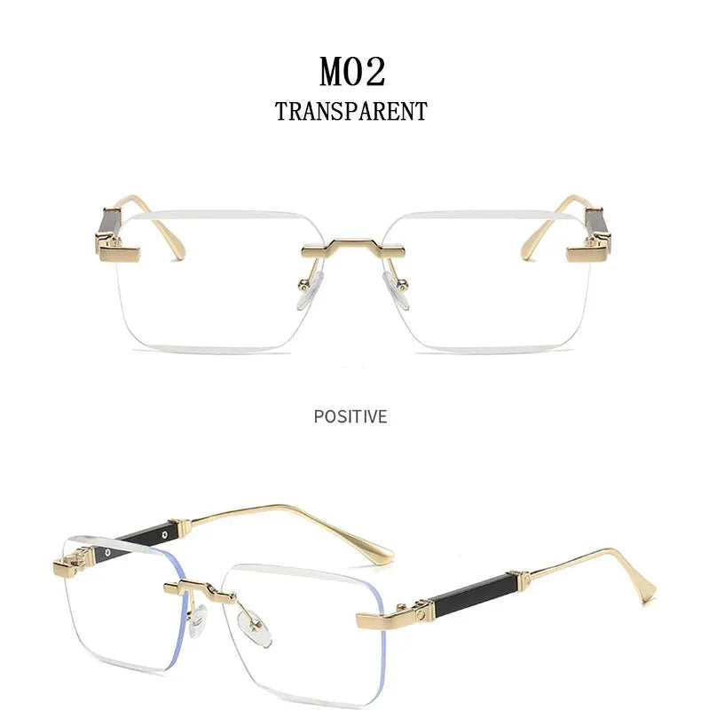  Men and Women Luxury Vintage Rimless UV400 Square Sunglasses - Unisex Sunglasses - DYAVOR® 