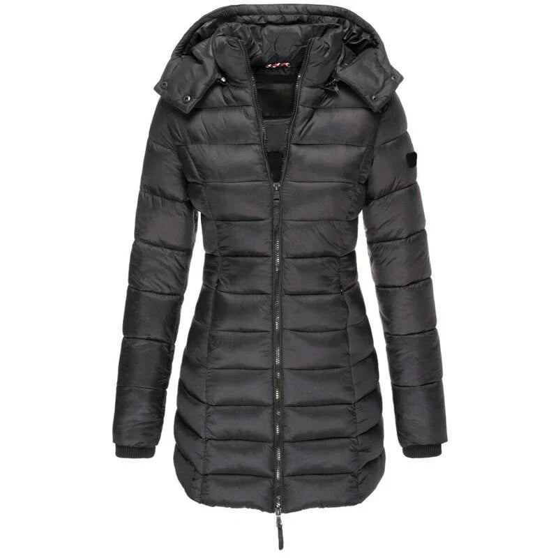  Elisa | down jacket with hood and zipper -  - DYAVOR® 