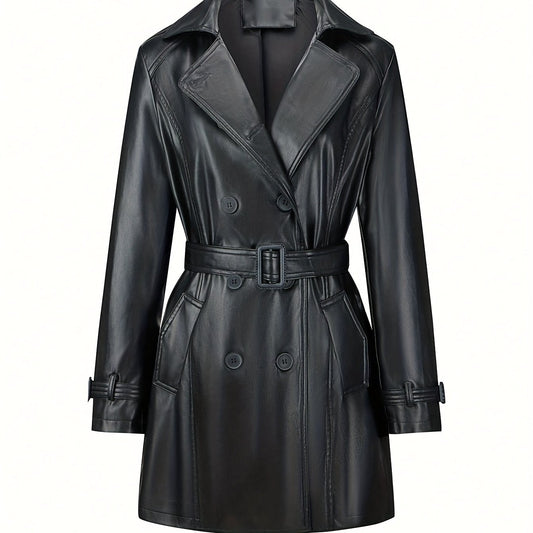  Elin | Double-row fitted trench coat in vintage style - 07/112024 1 - DYAVOR® 