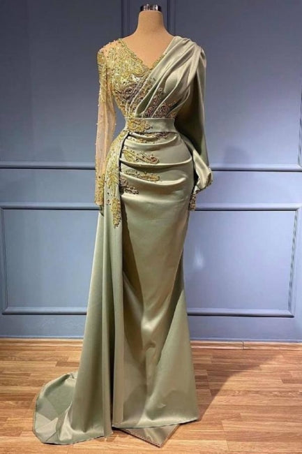  Elegant Evening Dresses with Sleeves Long Prom Dresses - Prom Dresses - DYAVOR® 