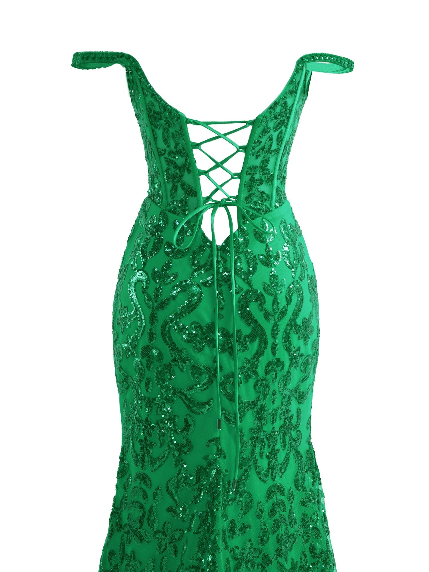  Erryn | Green Sheath Sequins Long Prom Dress with Slit - Prom Dress - DYAVOR® 