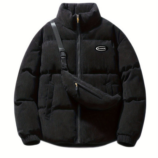  Sara | Ribbed velvet winter coat with shoulder bag - 07/112024 1 - DYAVOR® 