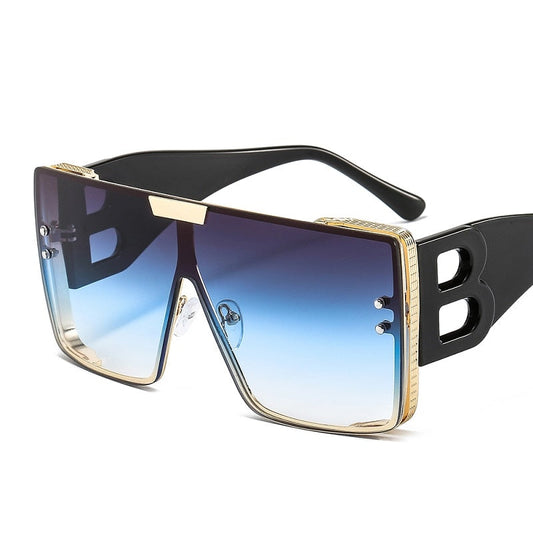  Women's Retro Fashion UV400 Large Frame Square Metal Sunglasses - Women Sunglasses - DYAVOR® 