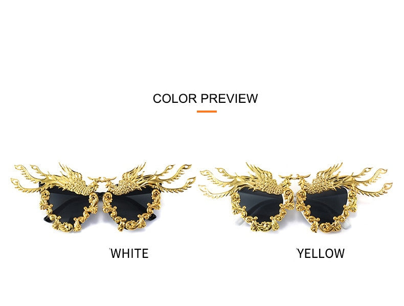  Women's Fashion Luxury Phoenix Colorful Goggle Eyewear Sun Glasses - Women Sunglasses - DYAVOR® 