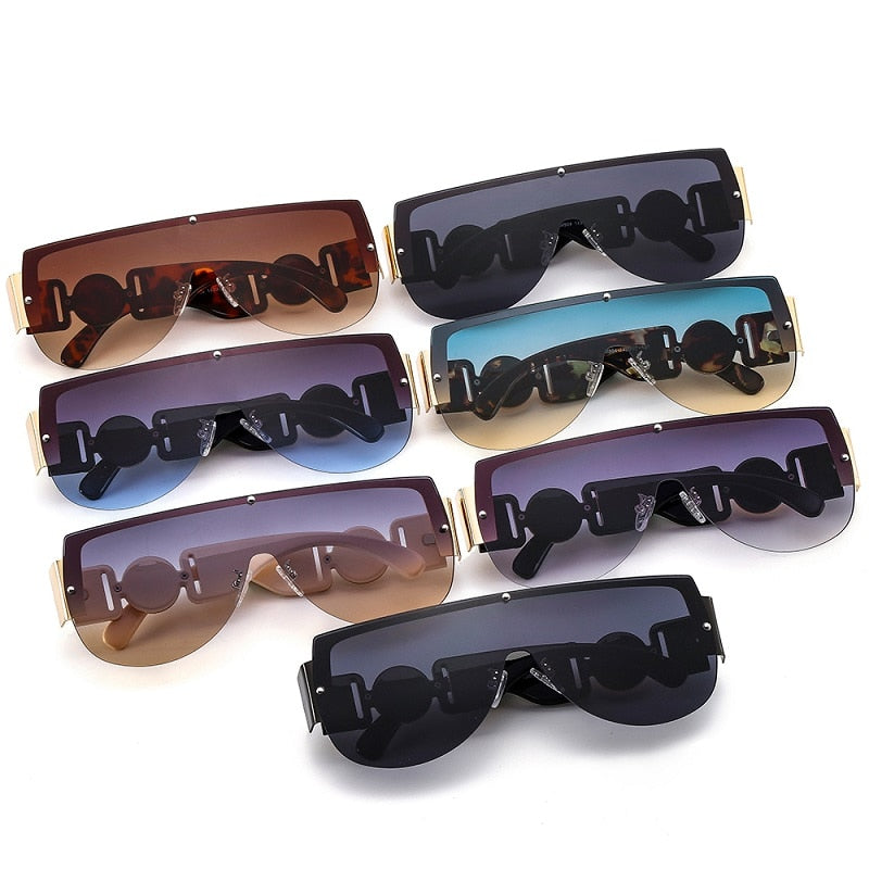  Unisex's Fashion Leopard Luxury Gradients Shield Goggle Sunglasses - Unisex Sunglasses - DYAVOR® 