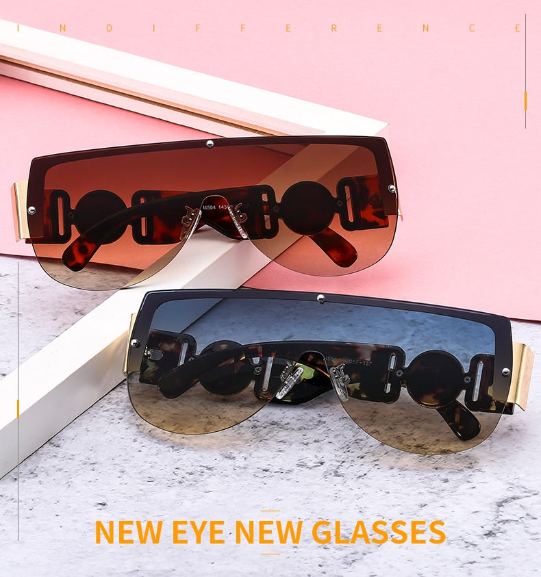  Unisex's Fashion Leopard Luxury Gradients Shield Goggle Sunglasses - Unisex Sunglasses - DYAVOR® 