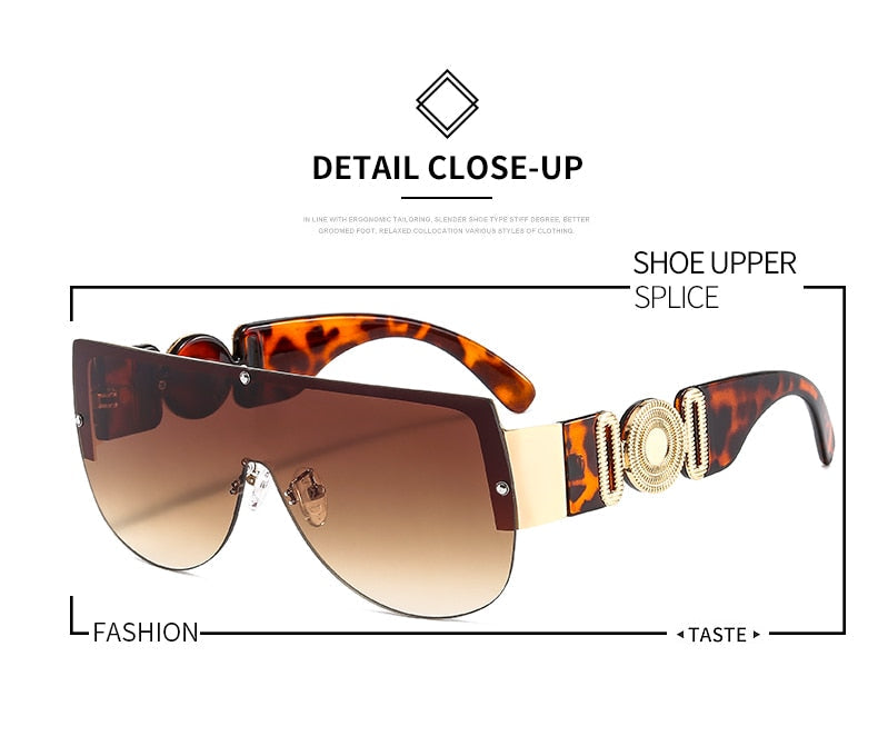  Unisex's Fashion Leopard Luxury Gradients Shield Goggle Sunglasses - Unisex Sunglasses - DYAVOR® 