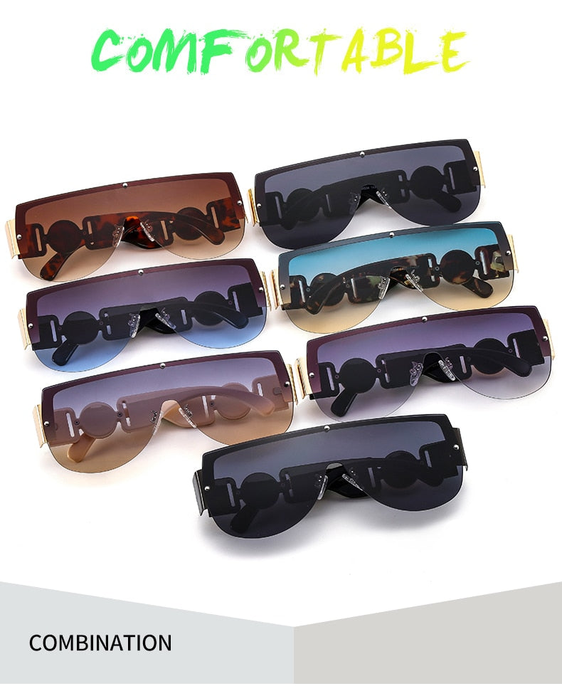  Unisex's Fashion Leopard Luxury Gradients Shield Goggle Sunglasses - Unisex Sunglasses - DYAVOR® 
