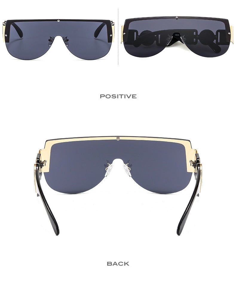  Unisex's Fashion Leopard Luxury Gradients Shield Goggle Sunglasses - Unisex Sunglasses - DYAVOR® 