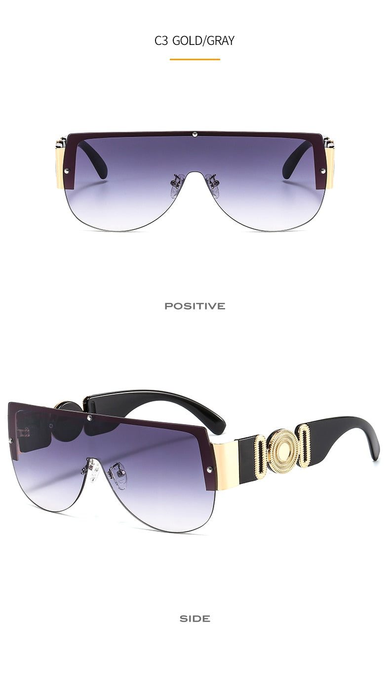  Unisex's Fashion Leopard Luxury Gradients Shield Goggle Sunglasses - Unisex Sunglasses - DYAVOR® 